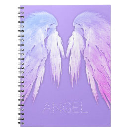 ANGEL WINGS Fairy Paars Custom Name Notitieboek