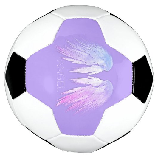 ANGEL WINGS Fairy Paars Custom Name Voetbal (Gedraaid)
