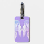 ANGEL WINGS Fairy Paars Monogram Bagagelabel (Achterkant verticaal)