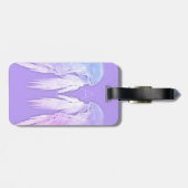 ANGEL WINGS Fairy Paars Monogram Bagagelabel (Achterkant horizontaal)