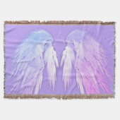 ANGEL WINGS Fairy Paars Monogram Deken (Voorkant)