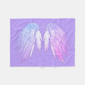 ANGEL WINGS Fairy Paars Monogram Fleece Deken (Voorkant (Horizontaal))