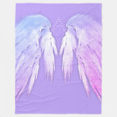 ANGEL WINGS Fairy Paars Monogram Fleece Deken (Voorkant)