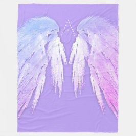 ANGEL WINGS Fairy Paars Monogram Fleece Deken