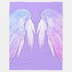 ANGEL WINGS Fairy Paars Monogram Fleece Deken