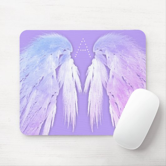 ANGEL WINGS Fairy Paars Monogram Muismat (Met muis)
