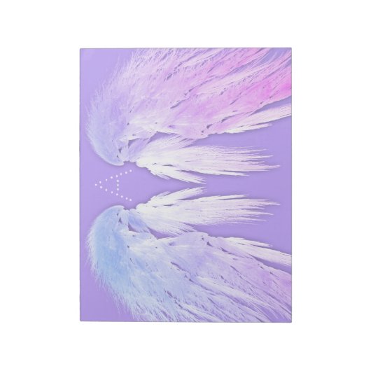 ANGEL WINGS Fairy Paars Monogram Notitieblok (Linkerzijde)