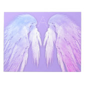 ANGEL WINGS Fairy Paars Monogram Notitieblok (Voorkant)
