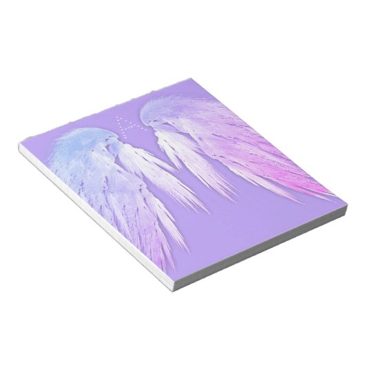 ANGEL WINGS Fairy Paars Monogram Notitieblok (Schuin)