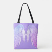 ANGEL WINGS Fairy Paars Monogram Tote Bag (Achterkant)