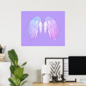 ANGEL WINGS Fairy Paars Poster (Thuiskantoor)