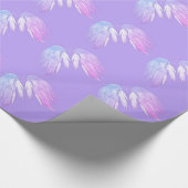 ANGEL WINGS Fairy Paars Sweet 16 Cadeaupapier (Hoek)