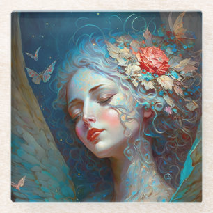 Angel Wings Fantasy Art Glass Onderzetter Glazen Onderzetter