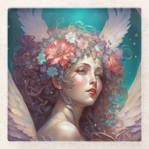 Angel Wings Fantasy Art Glazen Onderzetter