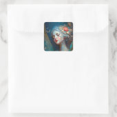 Angel Wings Fantasy Art Square Sticker (Tas)