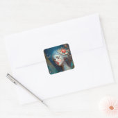 Angel Wings Fantasy Art Square Sticker (Envelop)