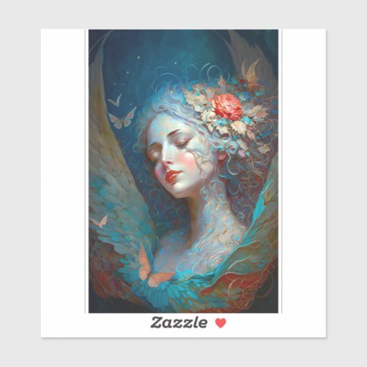 Angel Wings Fantasy Art Sticker (Vel)