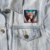 Angel Wings Fantasy Art Vierkante Button 5,1 Cm (In situ)