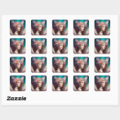 Angel Wings Fantasy Art Vierkante Sticker (Vel)