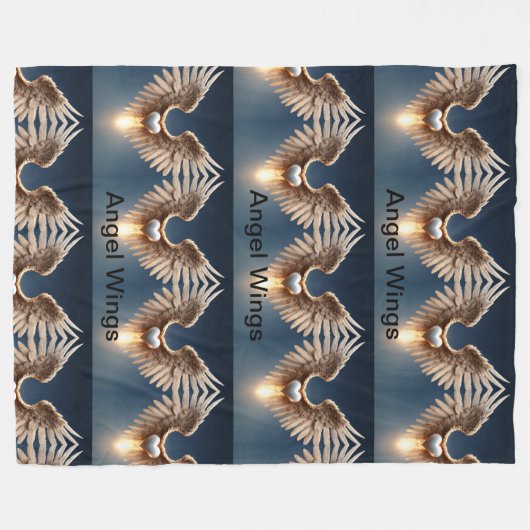 Angel Wings Fleece Deken (Voorkant (Horizontaal))