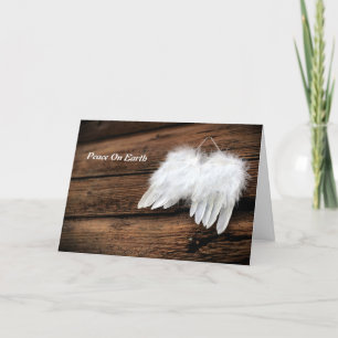 Angel Wings Folded Holiday Card Feestdagen Kaart
