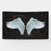 Angel Wings foto achtergrond Spandoek (Horizontaal)