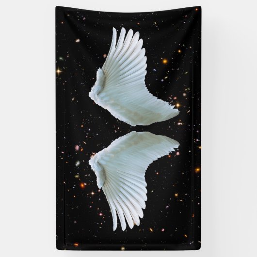 Angel Wings foto achtergrond Spandoek (Verticaal)