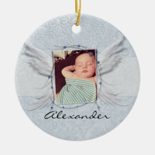 Angel Wings foto Lijst Blue Baby instagram Keramisch Ornament