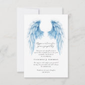 Angel Wings Foto Sympathy Begrafenismonument Bedankkaart (Voorkant)