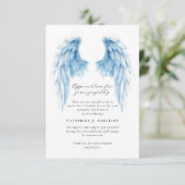 Angel Wings Foto Sympathy Begrafenismonument Bedankkaart (Staand voorkant)