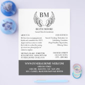 Angel Wings, Funeral Home, Directors Flyer (Enkel)