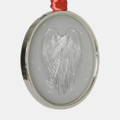 ANGEL WINGS 'Geloof' Heart Starry Sparkle Metalen Ornament (Rechts)