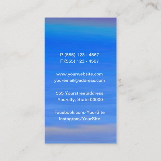 Angel Wings Gewikkeld rond een Visitekaartje van h (Achterkant)