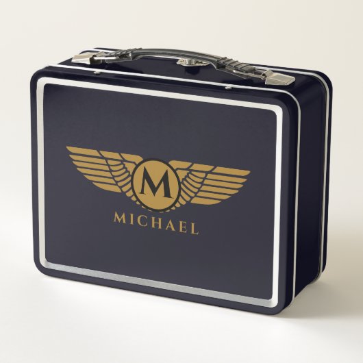 Angel Wings  Golden Name Initiaal Monogram (Achterkant)