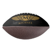Angel Wings  Golden Name Initiaal Monogram American Football (Gedraaid 90)