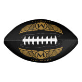 Angel Wings  Golden Name Initiaal Monogram American Football (Voorkant)