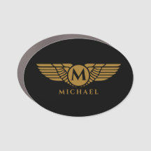 Angel Wings Golden Name Initiaal Monogram