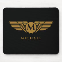 Angel Wings Golden Name Initiaal Monogram