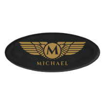Angel Wings  Golden Name Initiaal Monogram