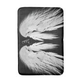 ANGEL WINGS Grey Touch Feathers Custom Monogram Badmat (Voorkant Verticaal)