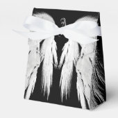 ANGEL WINGS Grey Touch Feathers Custom Monogram Bedankdoosjes (Voorkant Zijde)