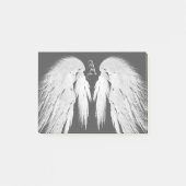 ANGEL WINGS Grey Touch Feathers Custom Monogram Post-it® Notes (Voorkant)