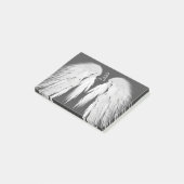 ANGEL WINGS Grey Touch Feathers Custom Monogram Post-it® Notes (Schuin)