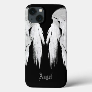 ANGEL WINGS Grey Touch Feathers Custom Name Case-Mate iPhone Case