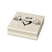 Angel Wings, Hart en Halo Rubberstempel (Stempel)