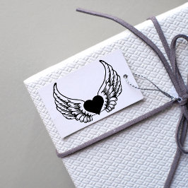 Angel Wings Hart Hout Rubber Stamp Rubberstempel
