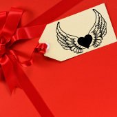 Angel Wings Hart Hout Rubber Stamp Rubberstempel