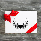 Angel Wings Hart Hout Rubber Stamp Rubberstempel