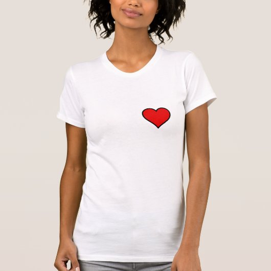 Angel wings-hart t-shirt (Voorkant)