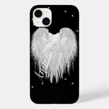 ANGEL WINGS Heart Black Sterrennacht